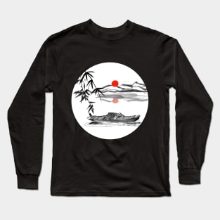 Chinese Ink and wash painting Long Sleeve T-Shirt